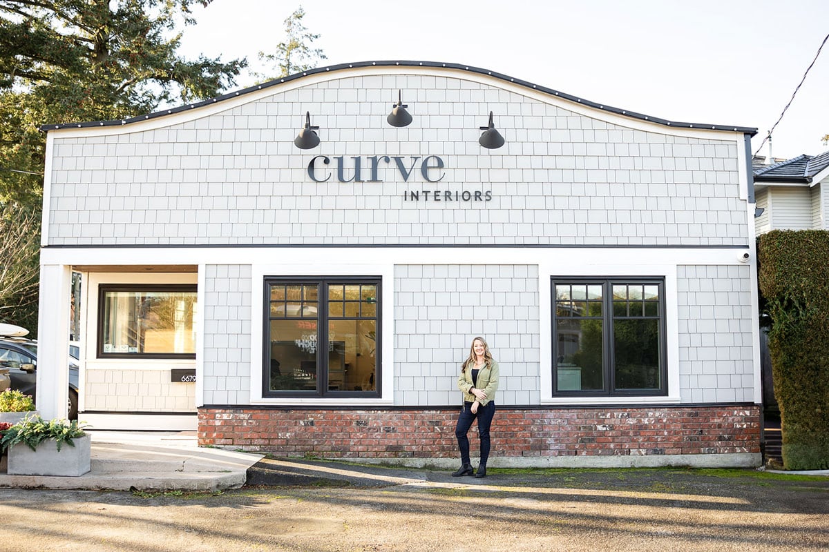 Curve Interiors Design Studio exterior with Andrea